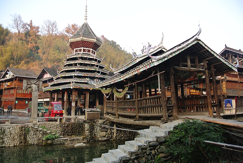 Zhaoxing, villaggio Dong, con la Torre del Tamburo