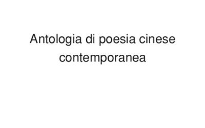 Antologia di poesia cinese contemporanea